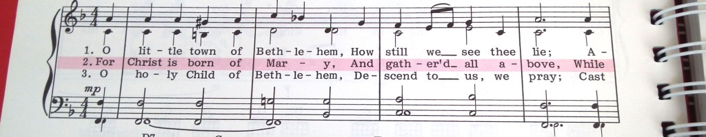 "O' Little Town Of Bethlehem" sheet music