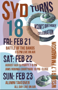 WSUM birthday poster